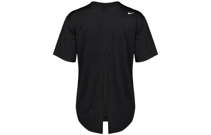 Nike casual sports letter printed american vintage solid colour round neck short sleeve formal sleeve t-shirt women's black - Boxette Shop