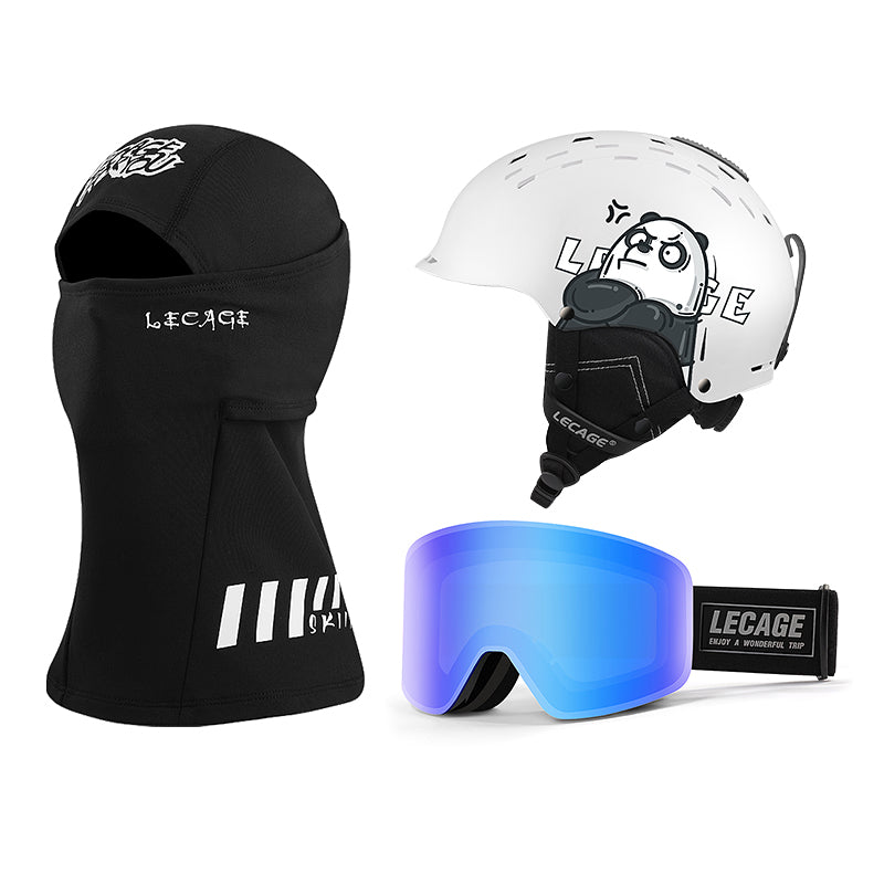 Горнолыжный шлем и очки Lecage Lecage