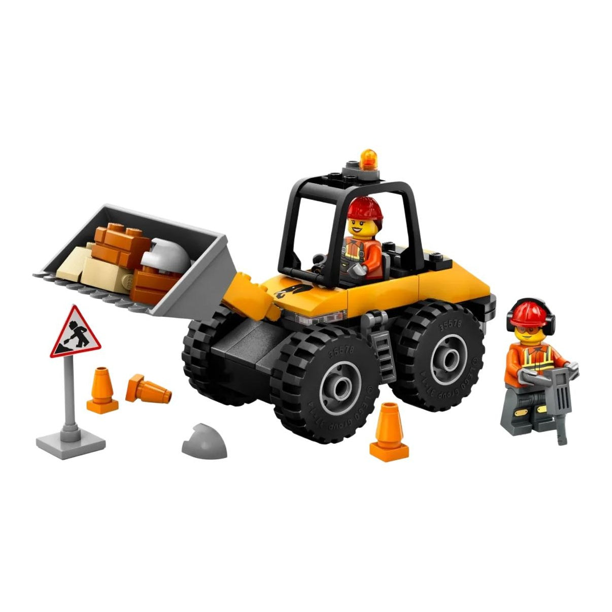LEGO sariq g'ildirakli yuklagich (60450)