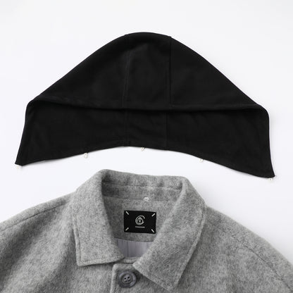 Baisheng tulki bitta ko'krakli katta yards erkaklar qishki semiz bo'sh yelkali kundalik ko'ylagi tvid palto erkaklar modellari