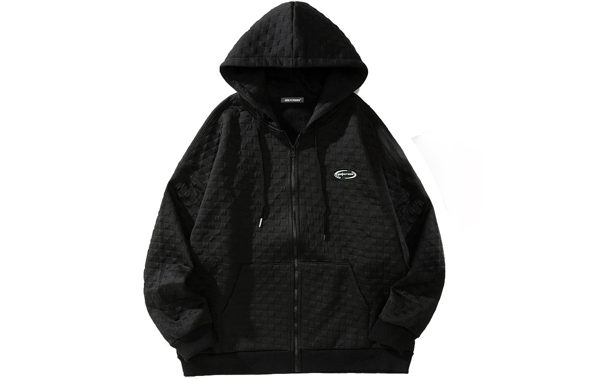 Golfkross yumshoq qalinlashgan vafli harflari bo'sh qalpoqli kardigan ko'ylagi kozok erkaklar va ayollar bir xil modellar