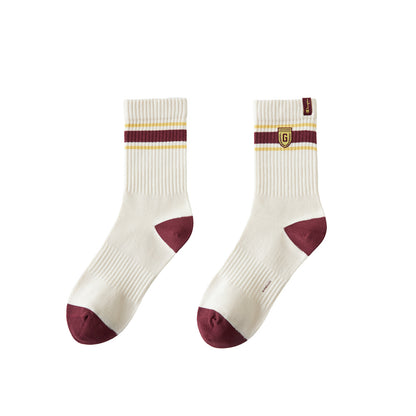 Champion x harry potter retro simple casual daily comfort patchwork colour-collision harry potter mid-calf socks men's & women's