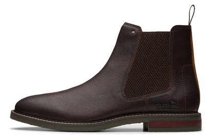 Clarks свою музыку коровьей кожи простой британский сто с коротким челси ботинки мужчины коричневый