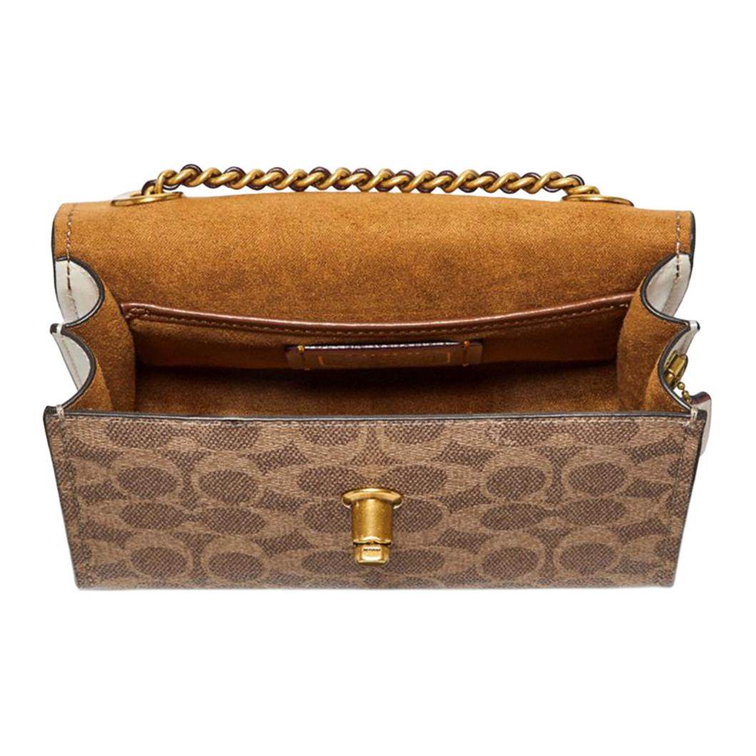 Сумка женская Coach Parker 18 Camellia Chain Coated Canvas - Boxette Shop