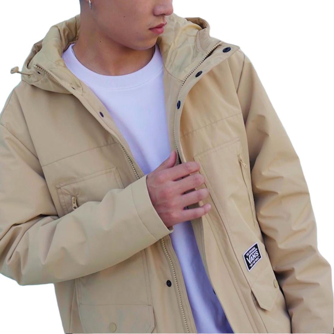 Vans Workwear Casual Paxta uzun yengli erkaklar ko'ylagi xaki