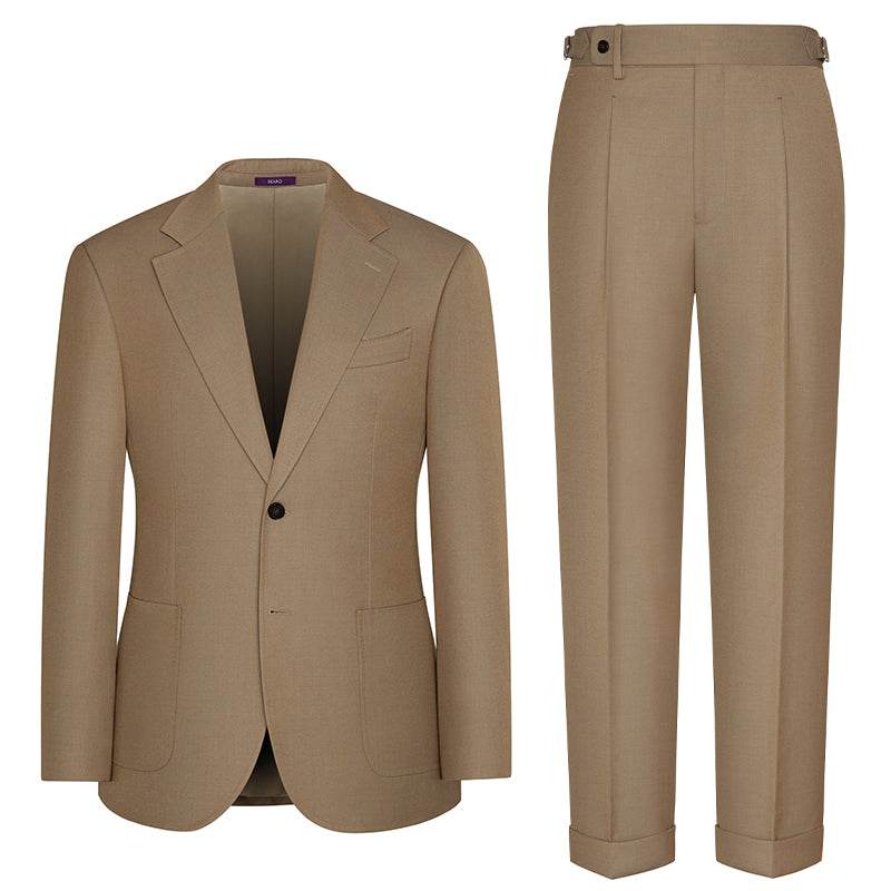 Костюм мужской Skaro Wrinkle-Resistant Wool Khaki - Boxette Shop