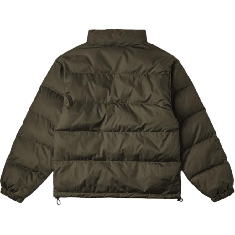 Vans stendli yoqa Yumshoq va qulay bir tekis rangli fermuarli uzun yengli kurtka Erkaklar va ayollar harbiy yashil