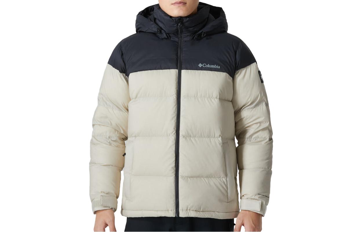 Columbia boulo point 2 columbia colour block patchwork открытый ветрозащитный теплый гусиный пух пуховая куртка мужчины белый