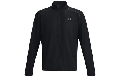 Under armour ua sun protection series andromeda brand logo collar zip sports running jacket men's black