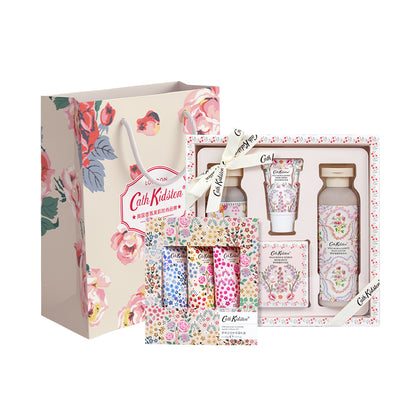 Cath kidston new wild rose gift set hydrating, cleansing & moisturising подарок подруге на день рождения