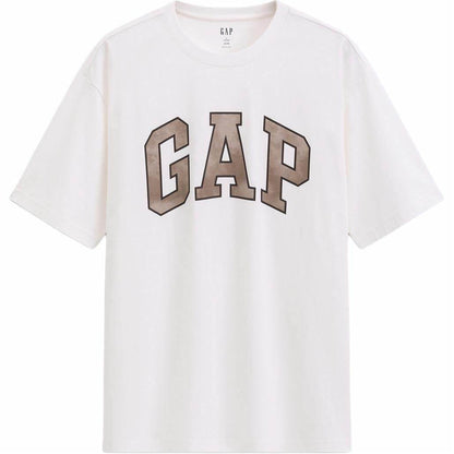Gap офсетная печать большой логотип хлопок свободные футболки с коротким рукавом мужчины и женщины с тем же пунктом - Boxette Shop