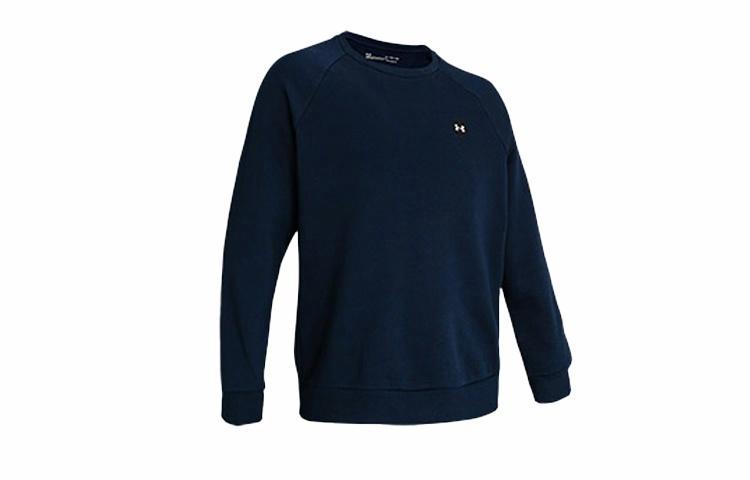 Under armour crew neck comfort casual padded long sleeve sweatshirt men's navy blue