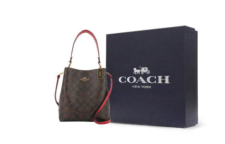 Сумка женская Coach Town Old Flower Full Print Logo - Boxette Shop