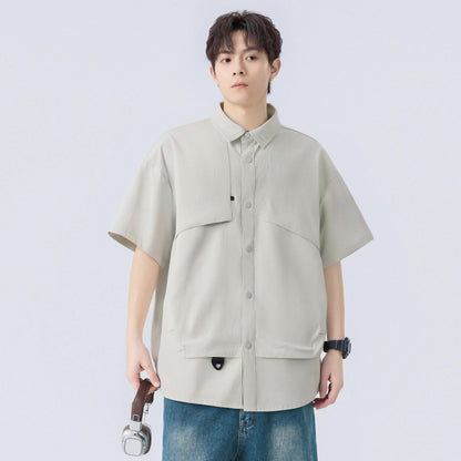 Paddy Julia Amerika yuqori ko'cha konstruktiv dizayn lapel bo'sh tasodifiy kundalik qatnov katta gangster o'zini kelishgan qulay, ko'p qirrali qisqa yengli ko'ylak modellari bilan erkaklar va ayollar