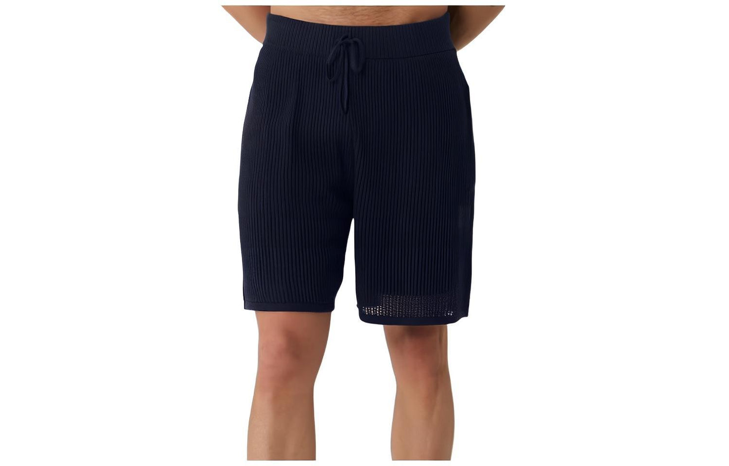 Alo yoga trikotajli tekis rangli to'rli erkaklar sport shortilari