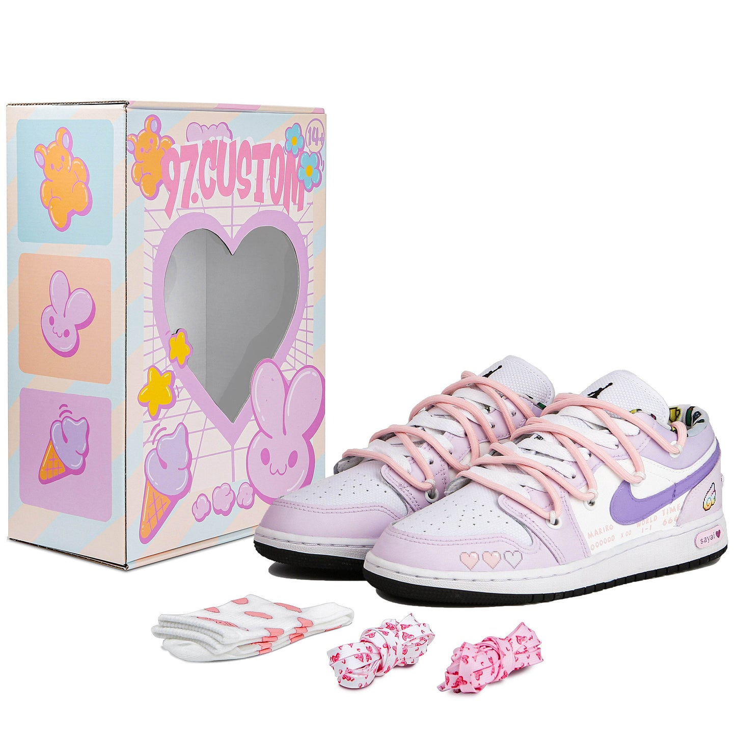 Кроссовки детские Jordan air 1 low purple - Boxette Shop