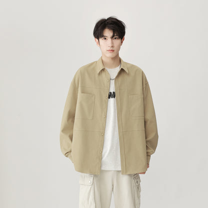 Igoi modasi ochiq ko'cha modasi bo'sh shaharbo'yi tekis rangli yuz lapelli ko'krak qafasi ikki cho'ntakli nafas oladigan ko'ylak ko'ylagi yuqori ko'chada yo'lovchi terisi qulay tasodifiy tasodifiy biznes uzun yengli ko'ylak erkaklar va ayollar bir xil