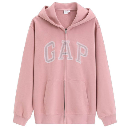 Логотип gap французская петля трикотажная молния капюшон свободная куртка весна толстовка мужские и женские модели - Boxette Shop
