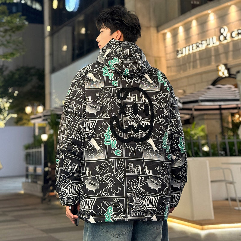 Пуховик мужской Fuerza Demon Print