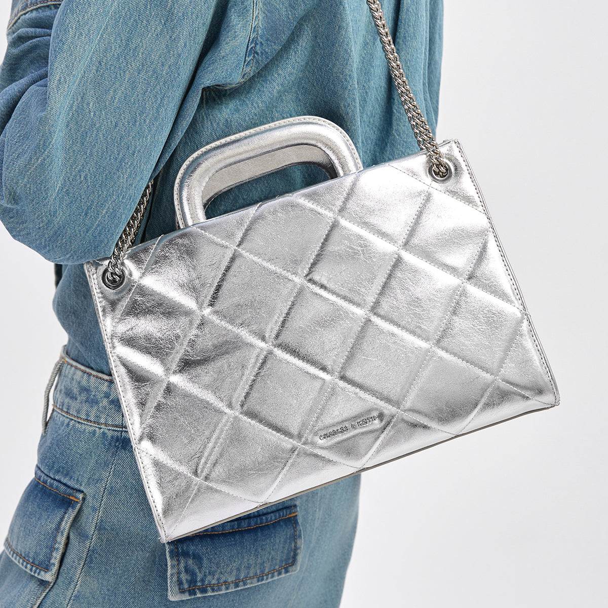 Сумка женская Charles&Keith Simple Diamond Chain - Boxette Shop