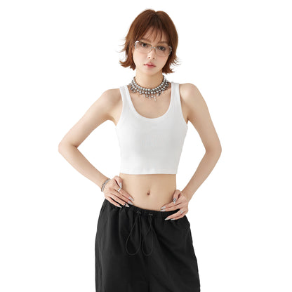 Golfkross asosiy qismi bir tekis tashqi kiyim yengsiz kamzulga qisqa qism shirin salqin shamol achchiq qiz ip ichida yuqori jilet ayol