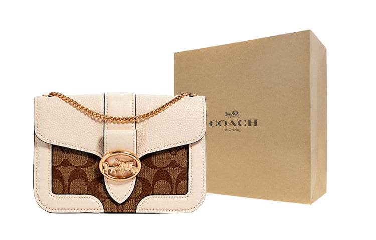 Сумка женская Coach Georgie 19 Carriage Buckle Colour Block - Boxette Shop