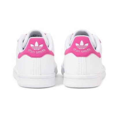 Adidas originals stan smith cf удобные и простые противоскользящие и износостойкие детские бордшорты с низким верхом бело-розовые средние и маленькие дети