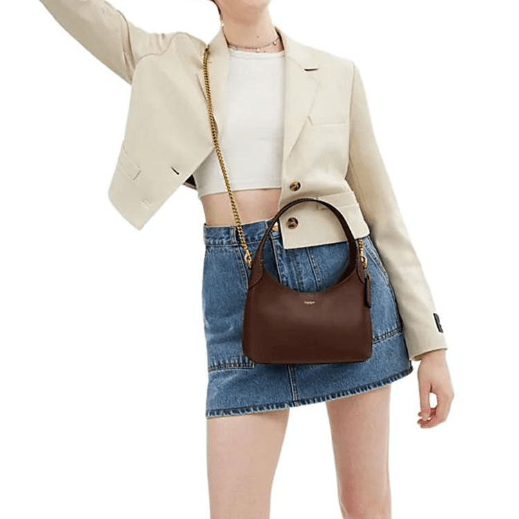 Сумка женская Coach Brooklyn 23 Brand Logo Magnetic Clasp - Boxette Shop