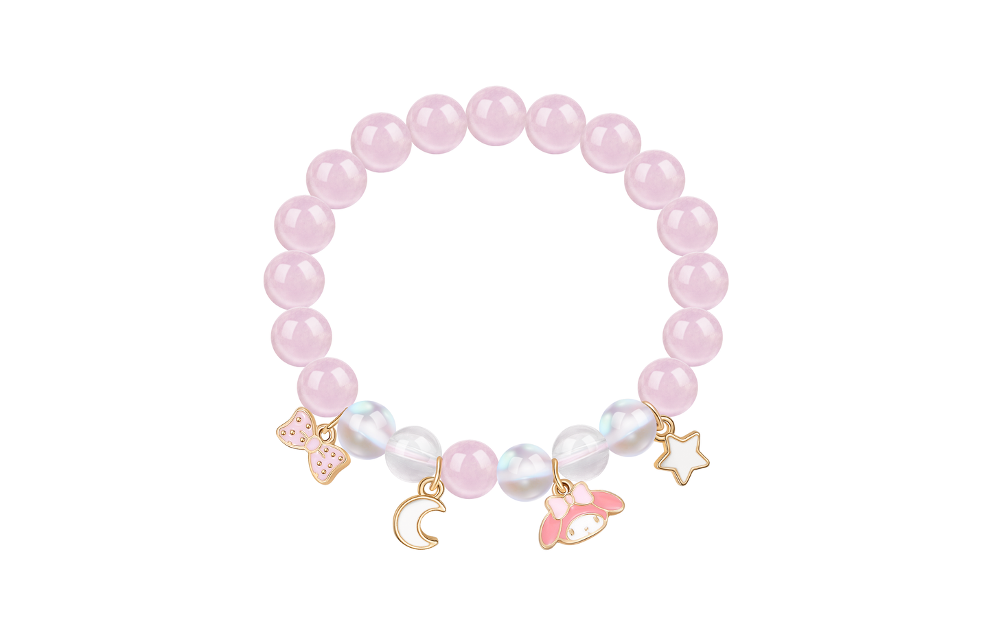 Браслет женский Hello Kitty Bow Rose Quartz
