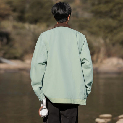 Paddy Julia Amerikalik retro lapel ish kiyimi bir xil rangdagi uzun yengli blazer ko'ylagi erkaklar va ayollar bir xil uslubda