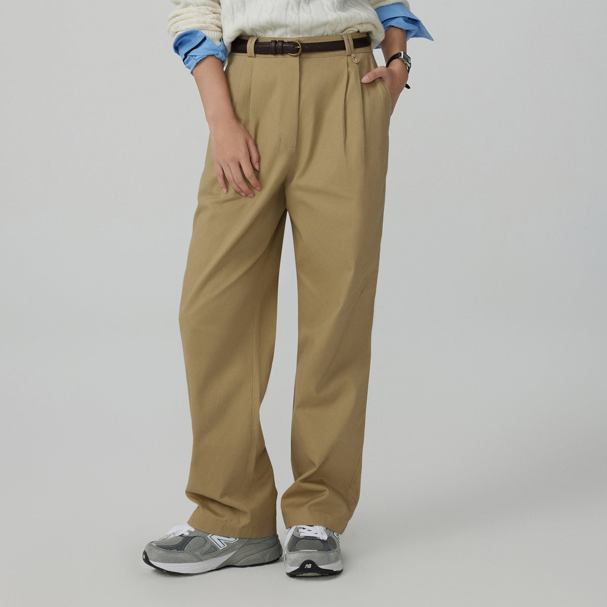 Teenie Weenie Bear bo'sh teksturali Chic Commuter Moda Kundalik Shimlar Ayollar xaki