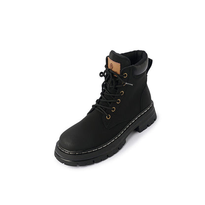 Balletcat воловьей кожи шнуровка рабочая одежда модные личности высота увеличить удобные модные тенденции сто теплый короткий мартин сапоги 5 см женщина