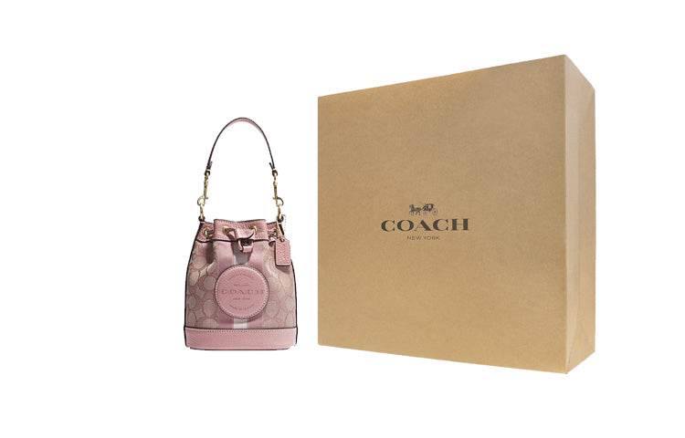 Сумка женская Coach Dempsey 14 Patchwork C Label Drawstring - Boxette Shop
