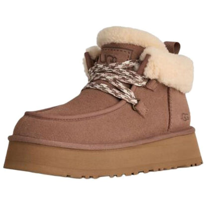 Ugg cow anatomic leather warm comfortable snow boots women's brown