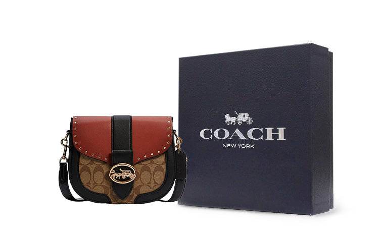 Сумка женская Coach Georgie 21 Carriage Colour Blocking Rivets - Boxette Shop
