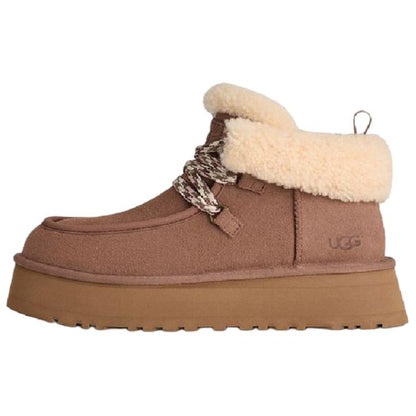 Ugg cow anatomic leather warm comfortable snow boots women's brown