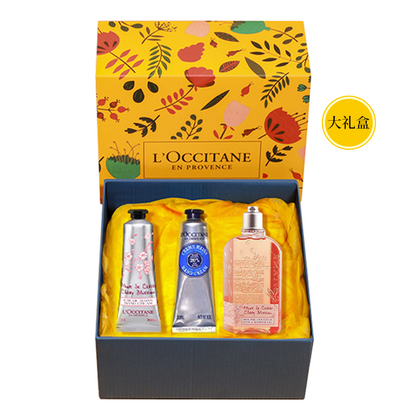 Loccitane подарочный набор кремов для рук с цветочным ароматом 3шт