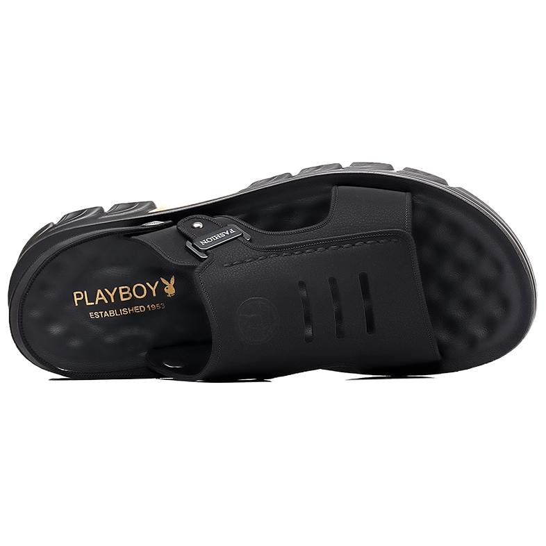 Erkaklar uchun Playboy cowhide casual yuz trend plyaj sandallari