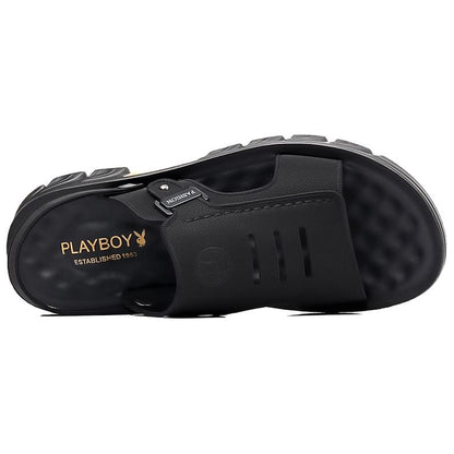 Erkaklar uchun Playboy cowhide casual yuz trend plyaj sandallari