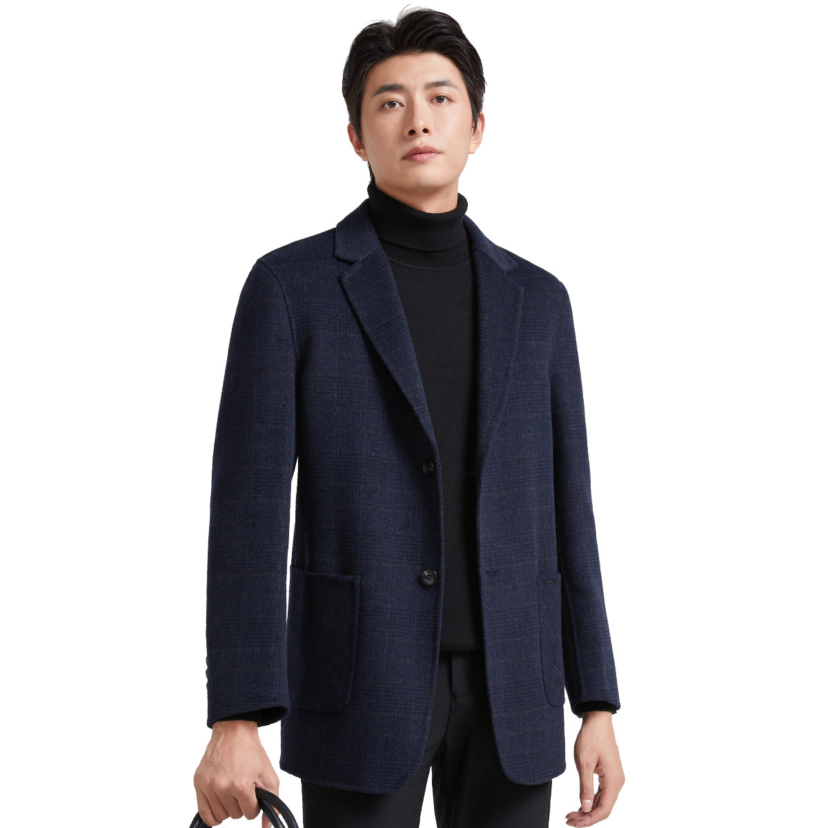 Kaiser kaiser koreys oddiy jun qo'lda to'qilgan, parvarish qilish oson plashli dog'ga chidamli ko'p qirrali kundalik palto erkaklar modellari