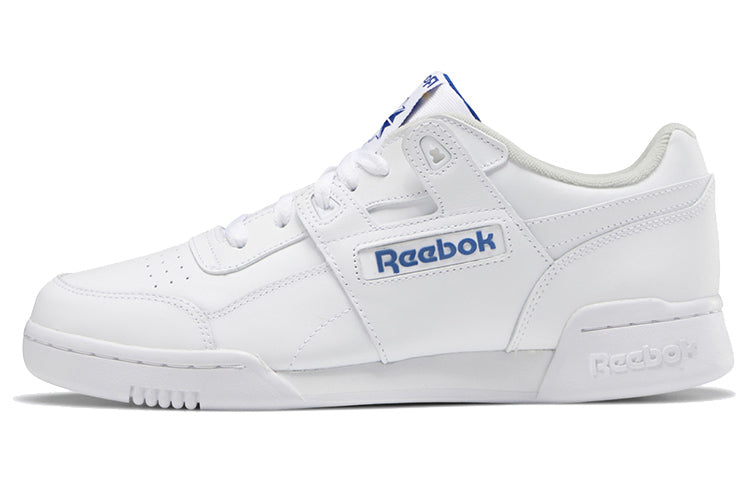 Reebok Workout Plus ko'k va oq rangdagi erkaklar va ayollar uchun oddiy past kesimli taxtalar