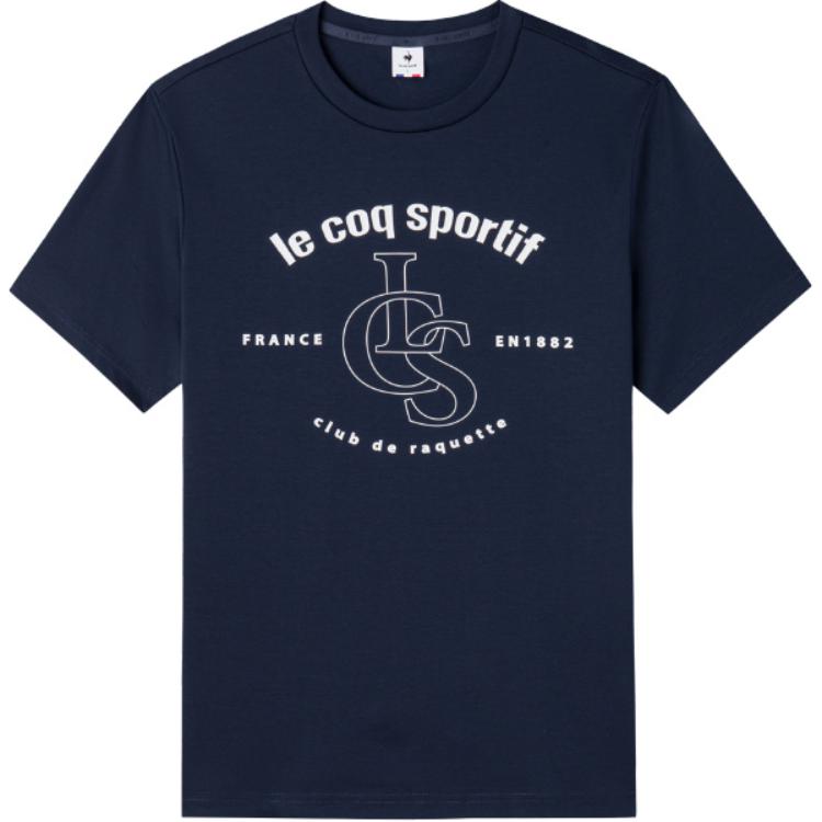 Le coq le coq sportif ss24 Fransuz xo'rozi harflari bosma universal sport qisqa yengli erkaklar futbolkasi