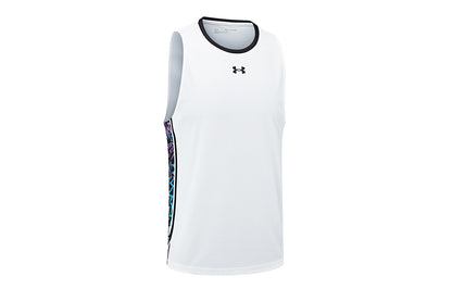 Under armour ss24 повседневная повседневная бег фитнес тренировки спорт быстро сухой дышащий без рукавов танк топ мужской и женский белый