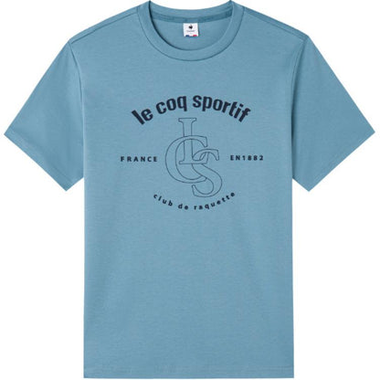 Le coq le coq sportif ss24 Fransuz xo'rozi harflari bosma universal sport qisqa yengli erkaklar futbolkasi