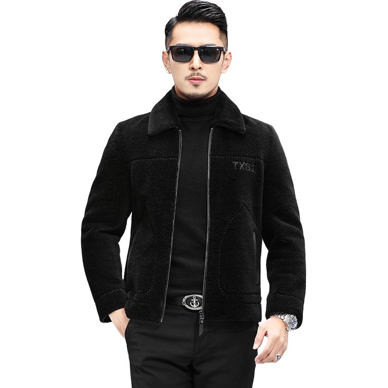 Kaiser kaiser Koreya modasi sof jun lapel fermuar bo'limi qo'y terisi mo'ynali baxmal paltosi bir xil modeldagi erkaklar va ayollar