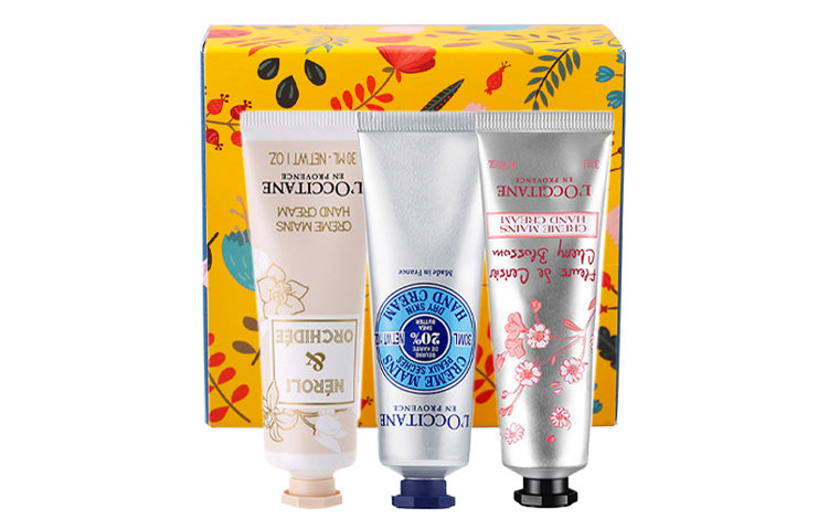 Loccitane подарочный набор кремов для рук с цветочным ароматом 3шт