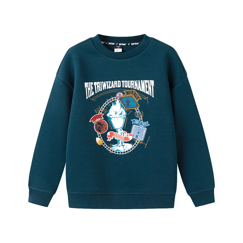 Balabala balabala x harry potter sweatshirt harry potter совместная марка год змеи ограниченный простой моды волшебный принт универсальный и удобный круглый шеи пуловер случайные подростки