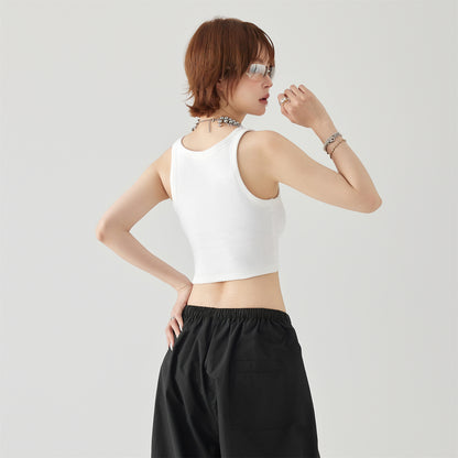 Golfkrossning asosiy modellari kashtado'zlikni yaxshi ko'radi tashqi kiyim yengsiz kamzulga kalta shirin salqin uslubdagi achchiq qizning pastki ichki qismi yuqori yelek ayollar