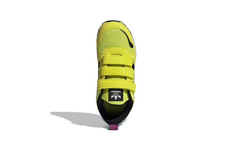 Adidas originals zx 700 hd сотни удобных амортизирующих и нескользящих детских повседневных туфель желтого и черного цвета для средних и маленьких детей