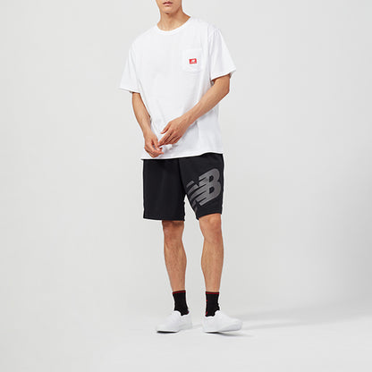 Yangi balans harfi logotipi, qulay nafas oladigan, erkaklar uchun qora sport shortilari